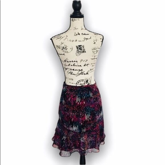 Nanette Lepore SZ 2 multicolored silk skirt - Picture 1 of 4